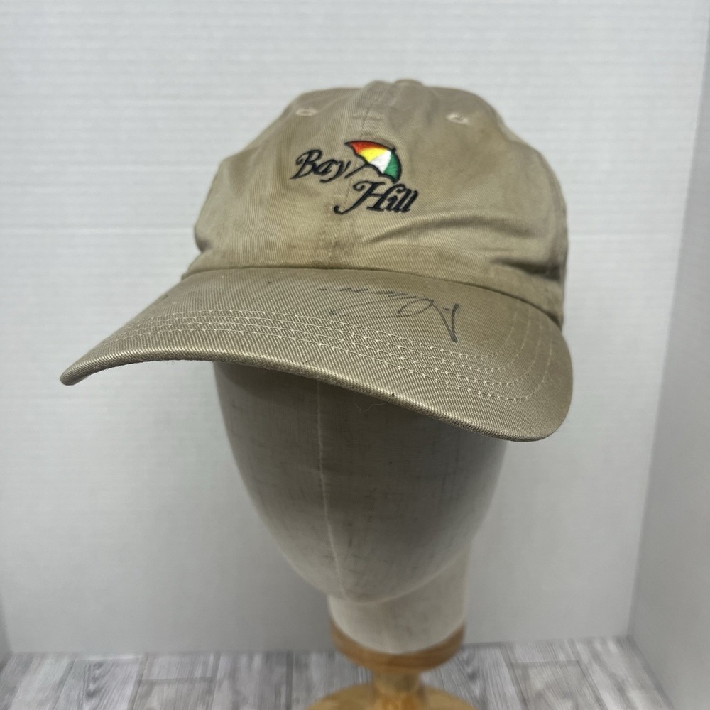 Arnold Palmer Signed Autograph‎ Hat Bay Hill Arnie's Army Golf Cap Tan